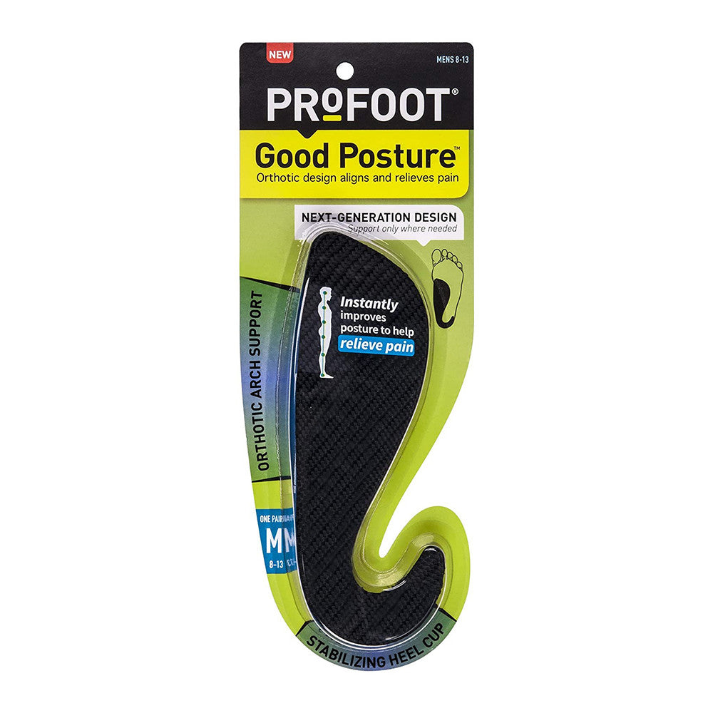 Profoot Good Posture Orthotic Arch Support, Men 8 to 13, 1 Pair